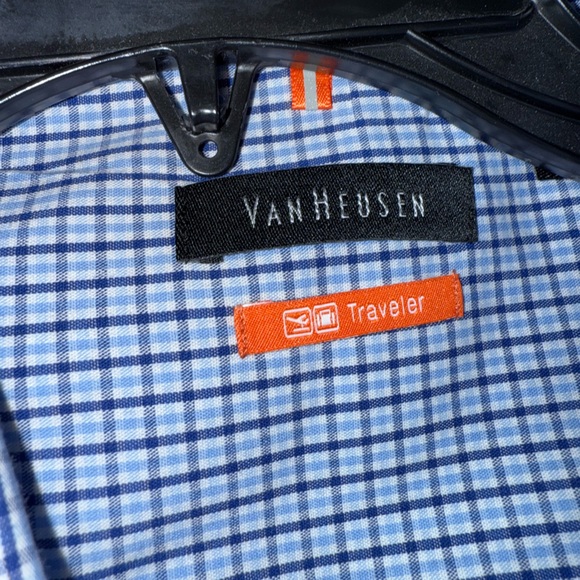 Van Heusen Blue Gingham Men's Shirt - Picture 4 of 5